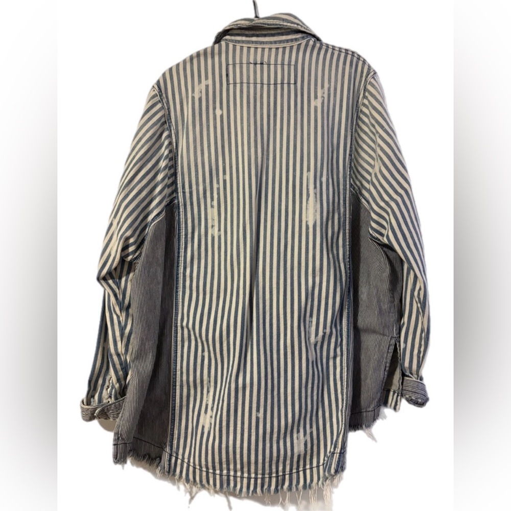 We The Free  Railroad Striped Shirt XS - Picture 2 of 12